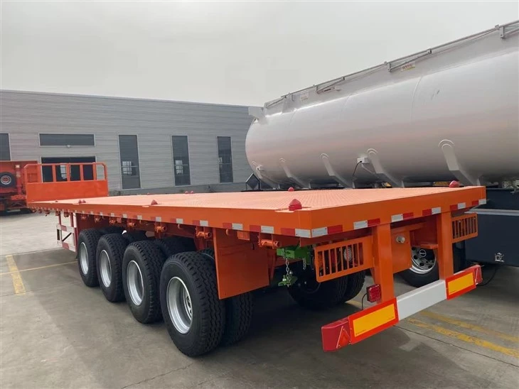 Best Price 3 Axle 40 FT Flatbed Truck Semi Trailer