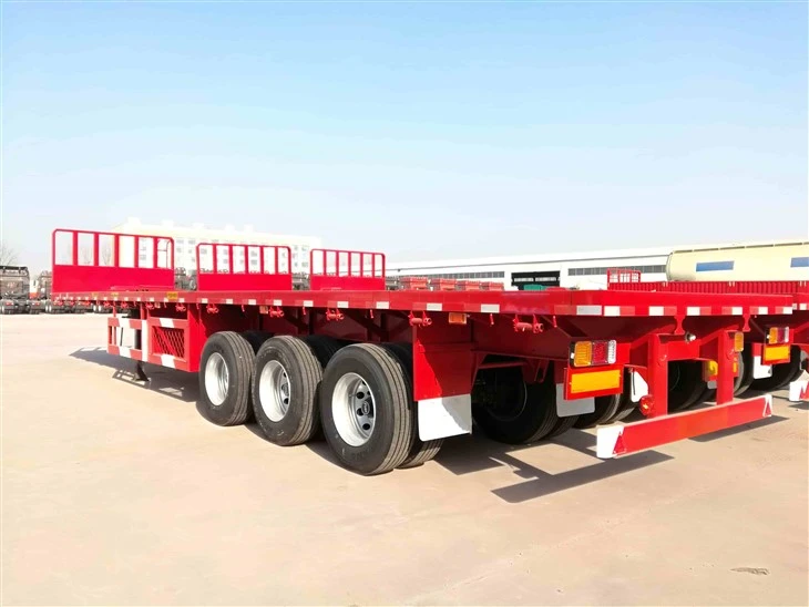 3 náprava 40 ft Flatbed Truck Semi přívěs