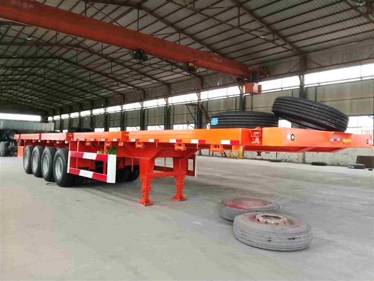 Best Price 3 Axle 40 FT Flatbed Truck Semi Trailer